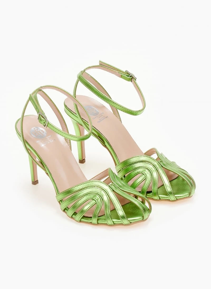 Πέδιλα με μπαρέτα σε μεταλλικές αποχρώσεις Tfp - Λαχανί 7 Πέδιλα με μπαρέτα σε μεταλλικές αποχρώσεις Tfp - Λαχανί - Image 7