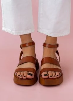 Σανδάλια δερμάτινα με δύο φάσες Tfp - Ταμπά