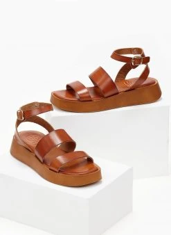 Σανδάλια δερμάτινα με δύο φάσες Tfp - Ταμπά -The Fashion Project κατάστημα sandalia dermatina tfp me fases 102864 wszb