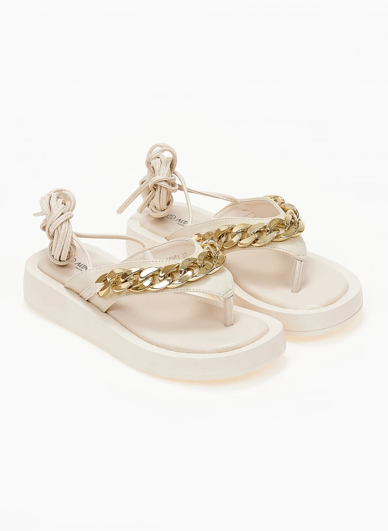 The Fashion Project Flatform με αλυσίδα - Μπεζ 4 The Fashion Project Flatform με αλυσίδα - Μπεζ - Image 4