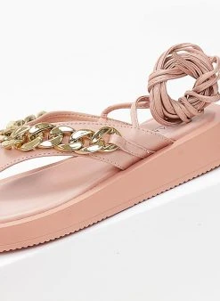 The Fashion Project Flatform με αλυσίδα - Ροζ 12 The Fashion Project Flatform με αλυσίδα - Ροζ -The Fashion Project κατάστημα sandalia me alusida kai kordonia 103888 mvk6