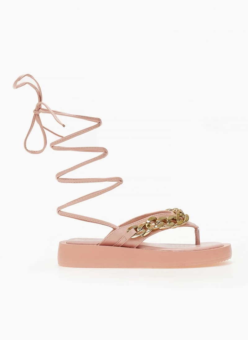 The Fashion Project Flatform με αλυσίδα - Ροζ 2 The Fashion Project Flatform με αλυσίδα - Ροζ - Image 2