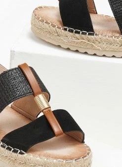 The Fashion Project Σανδάλια Suede με σχοίνινη σόλα - Μαύρο 6 The Fashion Project Σανδάλια Suede με σχοίνινη σόλα - Μαύρο -The Fashion Project κατάστημα sandalia suede me sxoinini sola 110575 mx33