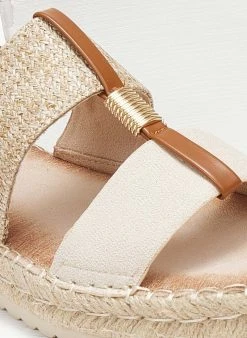 The Fashion Project Σανδάλια Suede με σχοίνινη σόλα - Μπεζ -The Fashion Project κατάστημα sandalia suede me sxoinini sola 110576 k0n4