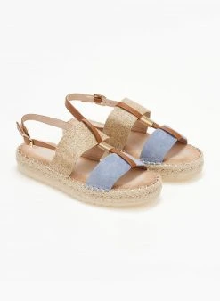 The Fashion Project Σανδάλια Suede με σχοίνινη σόλα - Γαλάζιο -The Fashion Project κατάστημα sandalia suede me sxoinini sola 110577 1fkf