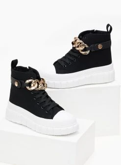 The Fashion Project Sneakers μποτάκια με αλυσίδα - Μαύρο -The Fashion Project κατάστημα sneaker mpotakia me alusida 99951 nzeh