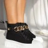 The Fashion Project Sneakers μποτάκια με αλυσίδα - Μαύρο