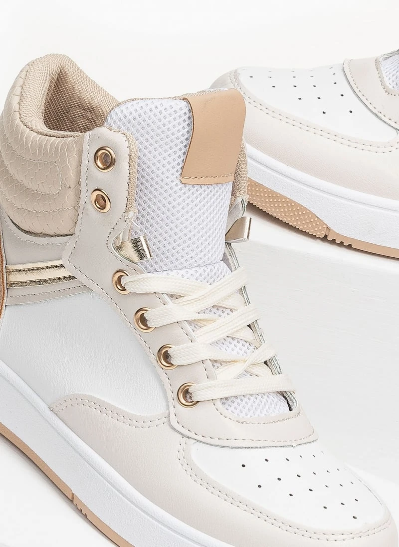 The Fashion Project Sneakers μποτάκια με καπιτονέ σχέδιο - Μπεζ 2 The Fashion Project Sneakers μποτάκια με καπιτονέ σχέδιο - Μπεζ - Image 2