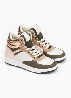 The Fashion Project Sneakers μποτάκια με καπιτονέ σχέδιο - Χακί -The Fashion Project κατάστημα sneaker mpotakia me kapitone sxedio 95517 dbdz