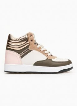 The Fashion Project Sneakers μποτάκια με καπιτονέ σχέδιο - Χακί -The Fashion Project κατάστημα sneaker mpotakia me kapitone sxedio 95517 opj6