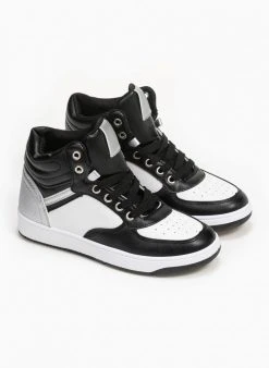 The Fashion Project Sneakers μποτάκια με καπιτονέ σχέδιο - Μαύρο/Ασημί -The Fashion Project κατάστημα sneaker mpotakia me kapitone sxedio 95518 9fhr