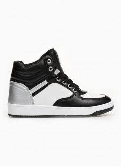 The Fashion Project Sneakers μποτάκια με καπιτονέ σχέδιο - Μαύρο/Ασημί -The Fashion Project κατάστημα sneaker mpotakia me kapitone sxedio 95518 kvlg