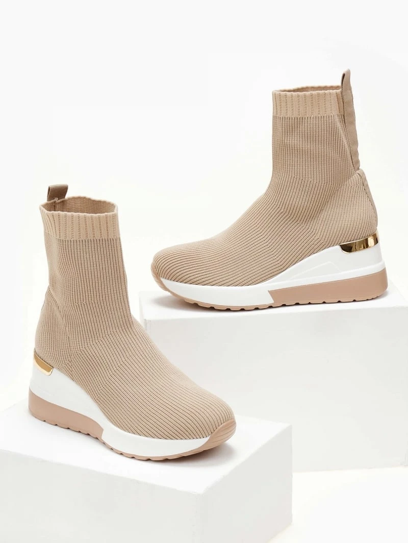 The Fashion Project Sneaker μποτάκια με πλεκτό σχέδιο - Μπεζ 7 The Fashion Project Sneaker μποτάκια με πλεκτό σχέδιο - Μπεζ - Image 7