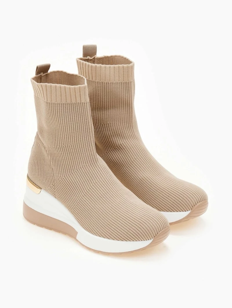 The Fashion Project Sneaker μποτάκια με πλεκτό σχέδιο - Μπεζ 8 The Fashion Project Sneaker μποτάκια με πλεκτό σχέδιο - Μπεζ - Image 8