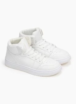 The Fashion Project Sneakers μποτάκια με Suede λεπτομέρειες - Λευκό -The Fashion Project κατάστημα sneaker mpotakia me suede leptomereies 95739 s6ke