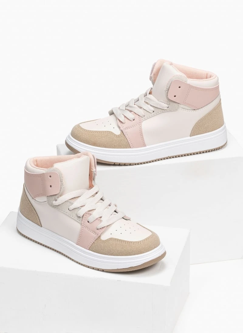 The Fashion Project Sneakers μποτάκια με Suede λεπτομέρειες - Ροζ 3 The Fashion Project Sneakers μποτάκια με Suede λεπτομέρειες - Ροζ - Image 3