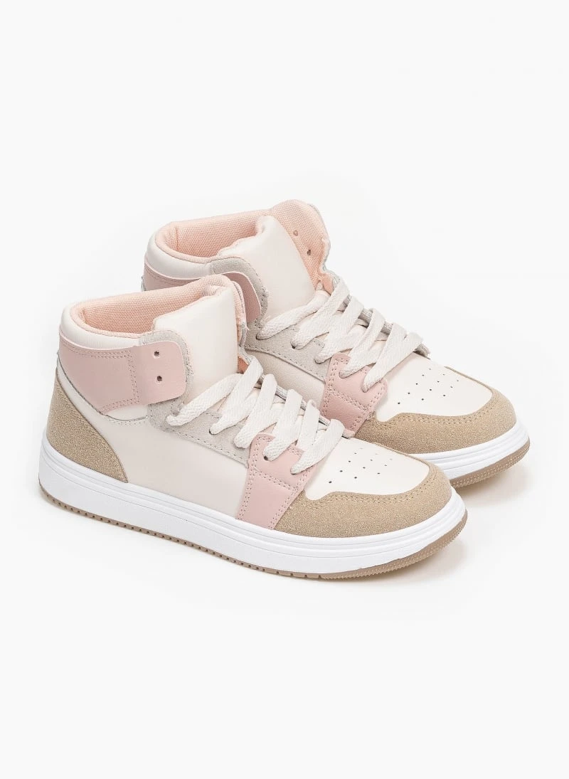 The Fashion Project Sneakers μποτάκια με Suede λεπτομέρειες - Ροζ 1 The Fashion Project Sneakers μποτάκια με Suede λεπτομέρειες - Ροζ