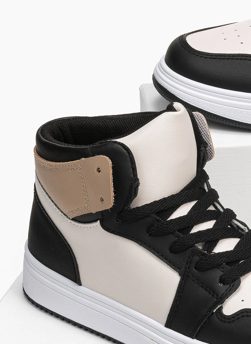 The Fashion Project Sneakers μποτάκια με Suede λεπτομέρειες - Μαύρο/Μπεζ 4 The Fashion Project Sneakers μποτάκια με Suede λεπτομέρειες - Μαύρο/Μπεζ - Image 4