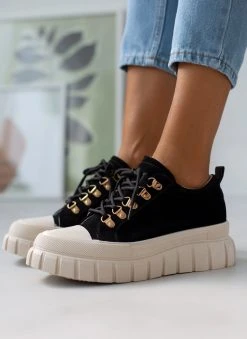The Fashion Project Sneakers Chunky Suede - Μαύρο