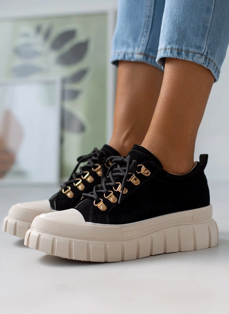 The Fashion Project Sneakers Chunky Suede - Μαύρο 1 The Fashion Project Sneakers Chunky Suede - Μαύρο
