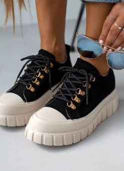 The Fashion Project Sneakers Chunky Suede - Μαύρο 13 The Fashion Project Sneakers Chunky Suede - Μαύρο -The Fashion Project κατάστημα sneakers apo suede me chunky sola 98895 7k6c