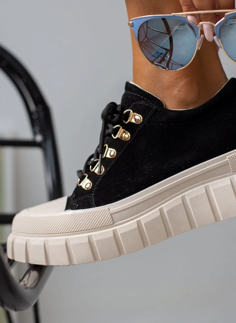 The Fashion Project Sneakers Chunky Suede - Μαύρο 4 The Fashion Project Sneakers Chunky Suede - Μαύρο - Image 4