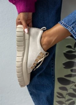 The Fashion Project Sneakers Chunky Suede - Μπεζ -The Fashion Project κατάστημα sneakers apo suede me chunky sola 98896 2awy