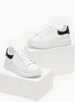 The Fashion Project Sneakers με μεταλλική λεπτομέρεια - Λευκό/Μαύρο -The Fashion Project κατάστημα sneakers basic me kordonia 106056 lgyi