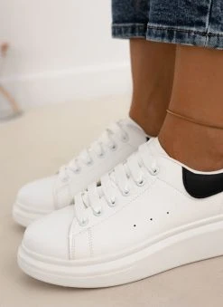 The Fashion Project Sneakers με μεταλλική λεπτομέρεια - Λευκό/Μαύρο -The Fashion Project κατάστημα sneakers basic me kordonia 106056 strc