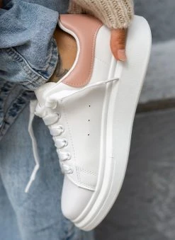 The Fashion Project Sneakers με μεταλλική λεπτομέρεια - Λευκό/Ροζ -The Fashion Project κατάστημα sneakers basic me kordonia 106057 i06d