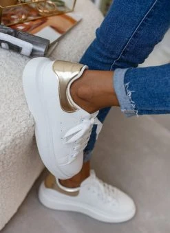 The Fashion Project Sneakers με μεταλλική λεπτομέρεια - Λευκό/Χρυσό 10 The Fashion Project Sneakers με μεταλλική λεπτομέρεια - Λευκό/Χρυσό -The Fashion Project κατάστημα sneakers basic me kordonia 106058 3ixj