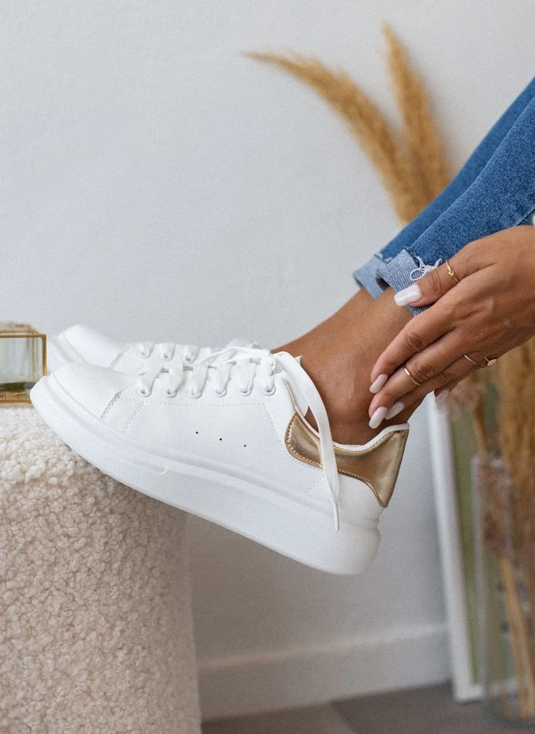 The Fashion Project Sneakers με μεταλλική λεπτομέρεια - Λευκό/Χρυσό 1 The Fashion Project Sneakers με μεταλλική λεπτομέρεια - Λευκό/Χρυσό