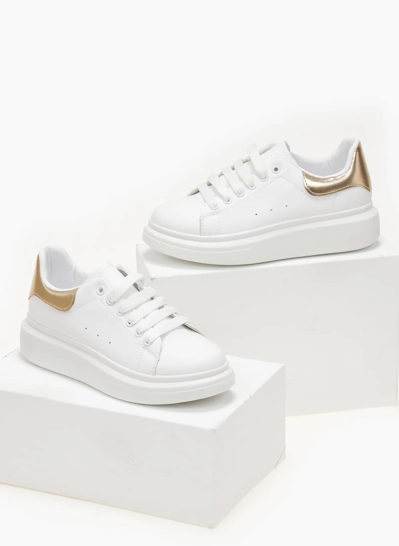 The Fashion Project Sneakers με μεταλλική λεπτομέρεια - Λευκό/Χρυσό 5 The Fashion Project Sneakers με μεταλλική λεπτομέρεια - Λευκό/Χρυσό - Image 5