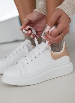 The Fashion Project Sneakers με μεταλλική λεπτομέρεια - Λευκό/Χαλκό