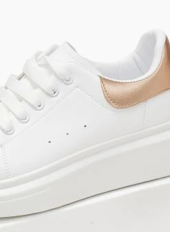 The Fashion Project Sneakers με μεταλλική λεπτομέρεια - Λευκό/Χαλκό -The Fashion Project κατάστημα sneakers basic me kordonia 106059 t9gg