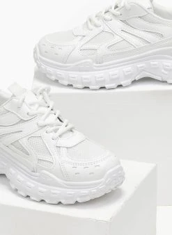 The Fashion Project Sneakers Chunky με σχέδιο - Λευκό -The Fashion Project κατάστημα sneakers chunky me sxedio 111211 z4kb