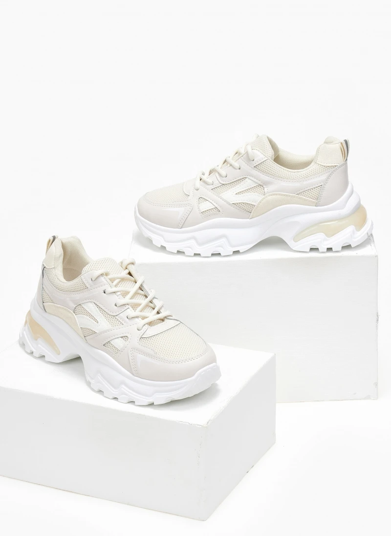 The Fashion Project Sneakers Chunky σε συνδυασμούς υλικών - Μπεζ 2 The Fashion Project Sneakers Chunky σε συνδυασμούς υλικών - Μπεζ - Image 2