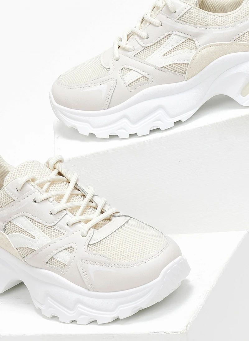 The Fashion Project Sneakers Chunky σε συνδυασμούς υλικών - Μπεζ 3 The Fashion Project Sneakers Chunky σε συνδυασμούς υλικών - Μπεζ - Image 3