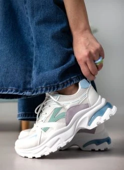 The Fashion Project Sneakers Chunky σε συνδυασμούς υλικών - Γαλάζιο