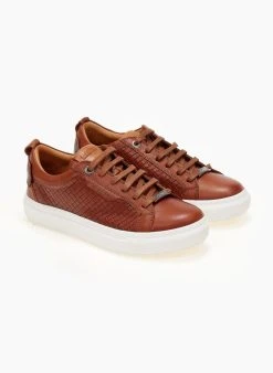 Sneakers δερμάτινα με Pattern Carmela 160214 - Ταμπά -The Fashion Project κατάστημα sneakers dermatina me pattern carmela 160214 105616 pr0w