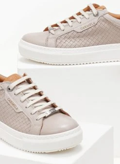 Sneakers δερμάτινα με Pattern Carmela 160214 - Πάγου -The Fashion Project κατάστημα sneakers dermatina me pattern carmela 160214 105618 cdpk