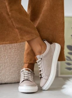 Sneakers δερμάτινα με Pattern Carmela 160214 - Πάγου -The Fashion Project κατάστημα sneakers dermatina me pattern carmela 160214 105618 gjwd