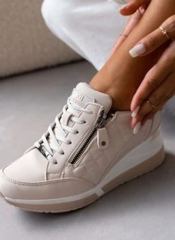 Xti Footwear Sneakers Wedges με καπιτονέ σχέδιο Xti 140063 - Μπεζ