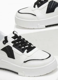 The Fashion Project Sneakers Flatform με διχρωμία στη σόλα - Λευκό/Μαύρο -The Fashion Project κατάστημα sneakers flatform me dixrwmia sti sola 111273 1da7