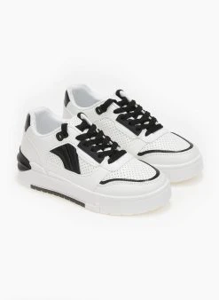 The Fashion Project Sneakers Flatform με διχρωμία στη σόλα - Λευκό/Μαύρο -The Fashion Project κατάστημα sneakers flatform me dixrwmia sti sola 111273 itup