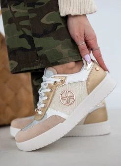 Xti Footwear Sneakers Flatform με Glitter Xti 140968 - Μπεζ