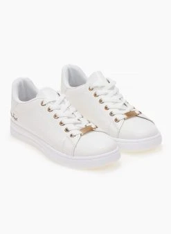 The Fashion Project Sneakers με μεταλλικές λεπτομέρειες - Λευκό -The Fashion Project κατάστημα sneakers kroko me metallikes leptomereies 101505 xkzk