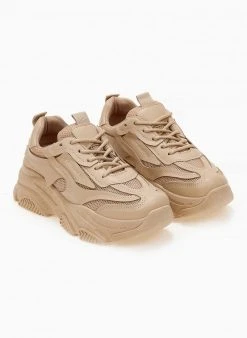 The Fashion Project Sneakers Chunky με διάτρητο ύφασμα - Πούρο -The Fashion Project κατάστημα sneakers me chunky sola kai diatrito ufasma 101483 pzpl