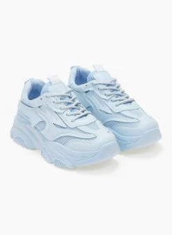 The Fashion Project Sneakers Chunky με διάτρητο ύφασμα - Γαλάζιο -The Fashion Project κατάστημα sneakers me chunky sola kai diatrito ufasma 101484 cur3