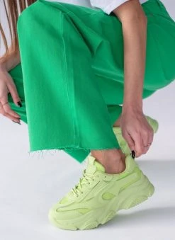 The Fashion Project Sneakers Chunky με διάτρητο ύφασμα - Λαχανί